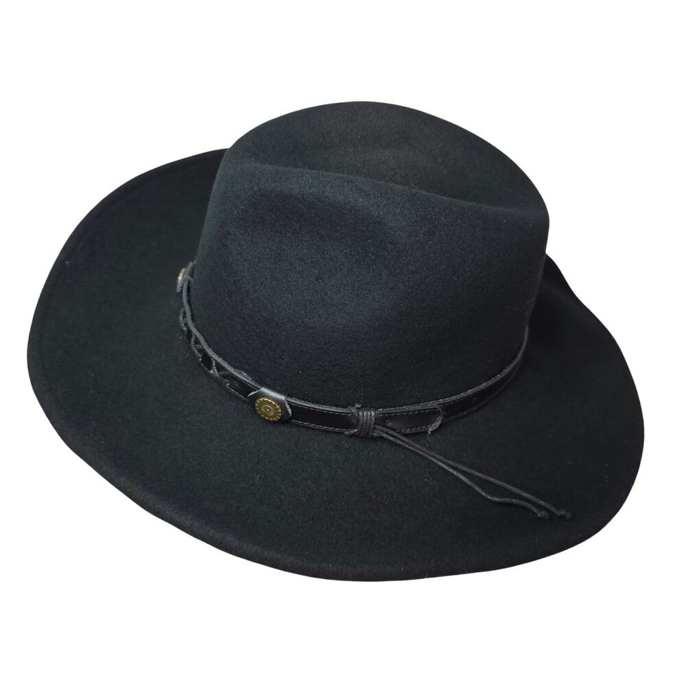 Twister Dakoda Crushable Black M Felt Wool Cowboy Unisex Hat. Warm. Western Rare